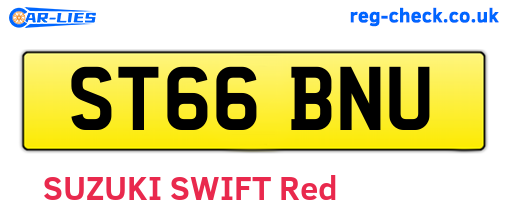 ST66BNU are the vehicle registration plates.