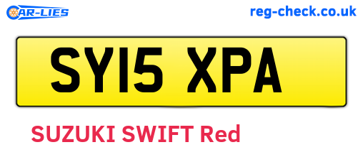 SY15XPA are the vehicle registration plates.