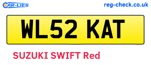 WL52KAT are the vehicle registration plates.