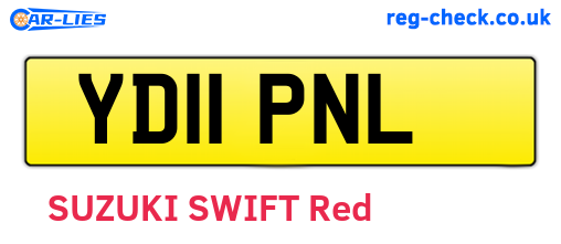 YD11PNL are the vehicle registration plates.