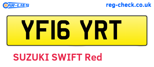 YF16YRT are the vehicle registration plates.