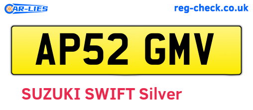 AP52GMV are the vehicle registration plates.