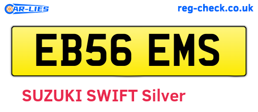 EB56EMS are the vehicle registration plates.