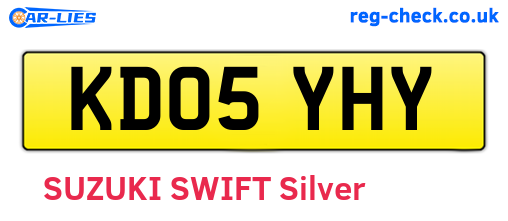 KD05YHY are the vehicle registration plates.