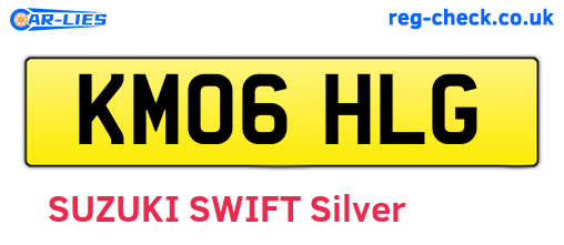 KM06HLG are the vehicle registration plates.