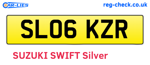 SL06KZR are the vehicle registration plates.
