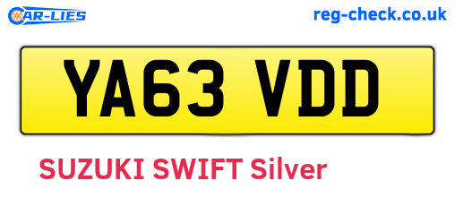 YA63VDD are the vehicle registration plates.