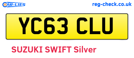 YC63CLU are the vehicle registration plates.