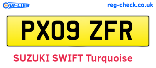 PX09ZFR are the vehicle registration plates.