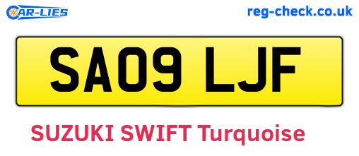 SA09LJF are the vehicle registration plates.