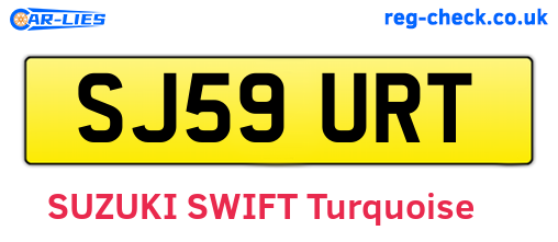SJ59URT are the vehicle registration plates.