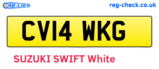 CV14WKG are the vehicle registration plates.