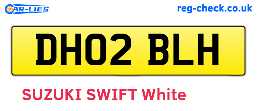 DH02BLH are the vehicle registration plates.