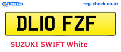 DL10FZF are the vehicle registration plates.