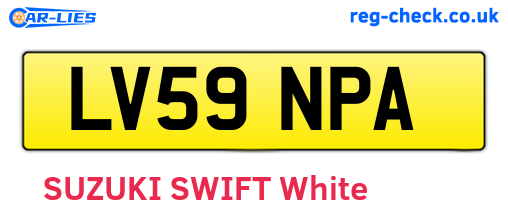LV59NPA are the vehicle registration plates.
