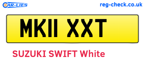 MK11XXT are the vehicle registration plates.