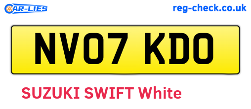 NV07KDO are the vehicle registration plates.