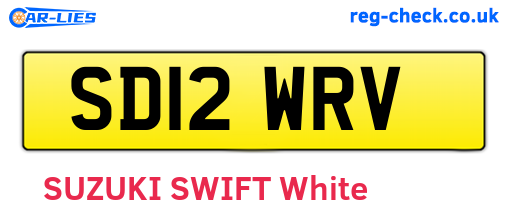 SD12WRV are the vehicle registration plates.