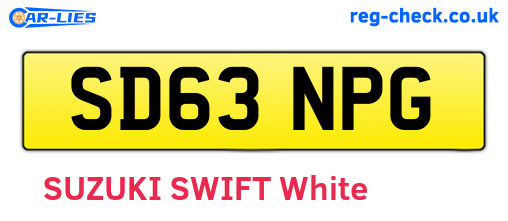 SD63NPG are the vehicle registration plates.