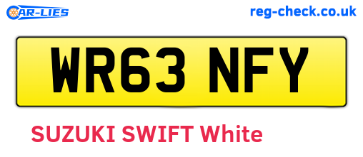 WR63NFY are the vehicle registration plates.