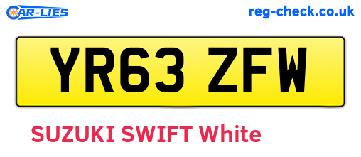 YR63ZFW are the vehicle registration plates.
