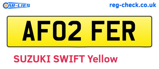 AF02FER are the vehicle registration plates.