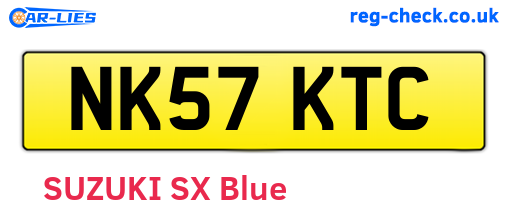NK57KTC are the vehicle registration plates.