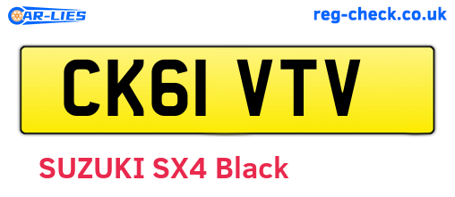 CK61VTV are the vehicle registration plates.