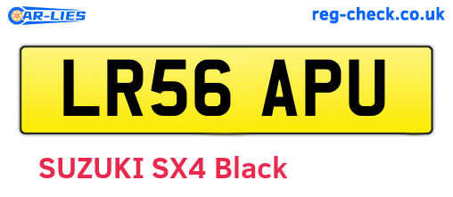 LR56APU are the vehicle registration plates.