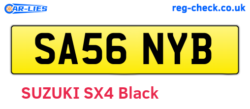 SA56NYB are the vehicle registration plates.