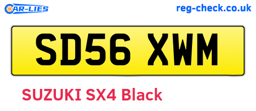 SD56XWM are the vehicle registration plates.