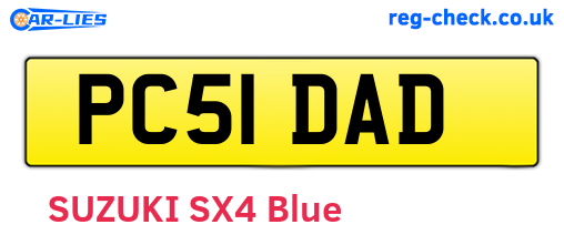 PC51DAD are the vehicle registration plates.