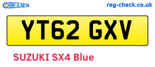 YT62GXV are the vehicle registration plates.