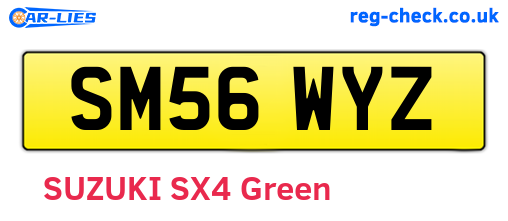 SM56WYZ are the vehicle registration plates.