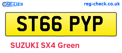 ST66PYP are the vehicle registration plates.
