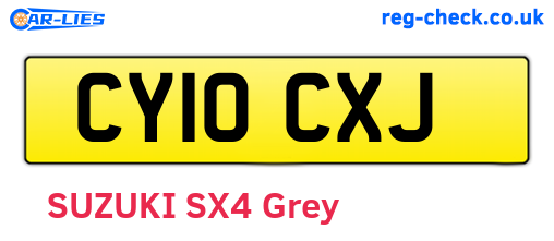 CY10CXJ are the vehicle registration plates.
