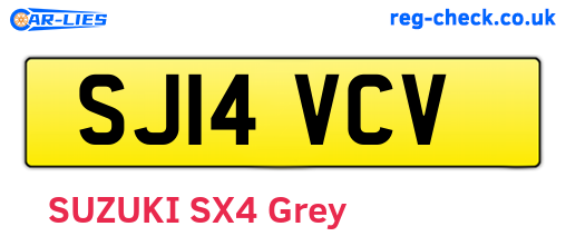 SJ14VCV are the vehicle registration plates.