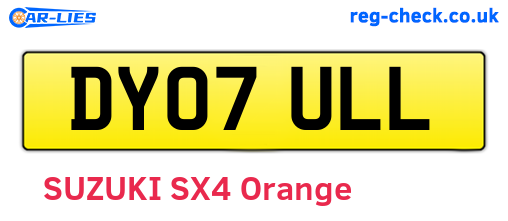 DY07ULL are the vehicle registration plates.