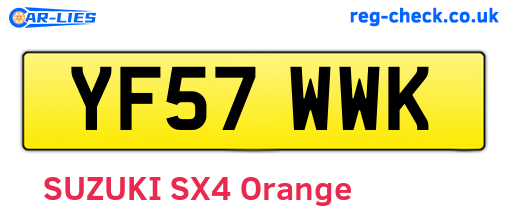 YF57WWK are the vehicle registration plates.