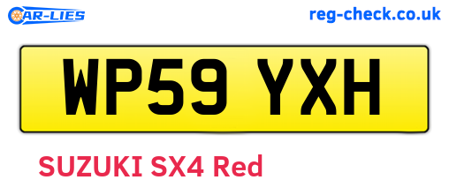 WP59YXH are the vehicle registration plates.