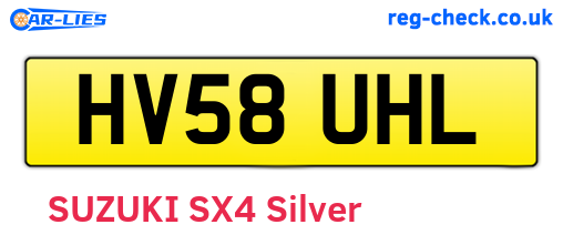 HV58UHL are the vehicle registration plates.