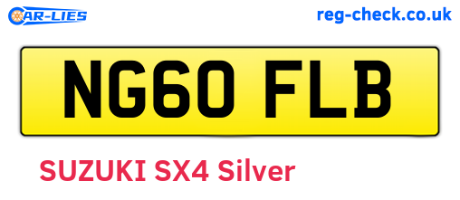 NG60FLB are the vehicle registration plates.