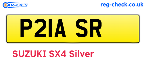 P21ASR are the vehicle registration plates.