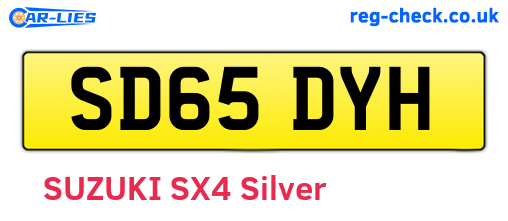 SD65DYH are the vehicle registration plates.