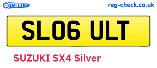 SL06ULT are the vehicle registration plates.