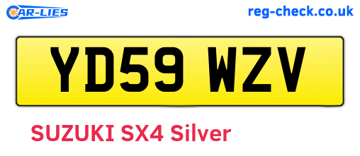 YD59WZV are the vehicle registration plates.