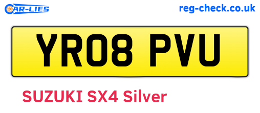 YR08PVU are the vehicle registration plates.