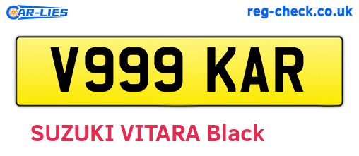 V999KAR are the vehicle registration plates.