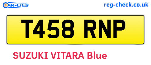 T458RNP are the vehicle registration plates.
