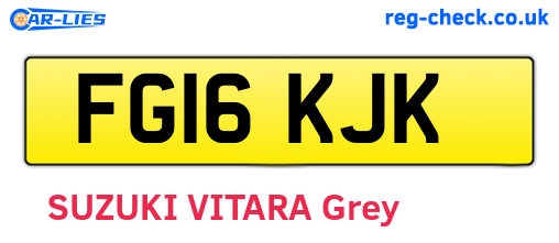 FG16KJK are the vehicle registration plates.